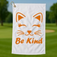 Be Kind Unity Day Orange Anti Bullying Kitten Golf Towel