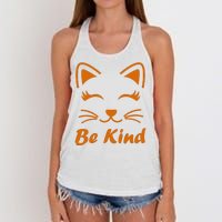 Be Kind Unity Day Orange Anti Bullying Kitten Women's Knotted Racerback Tank