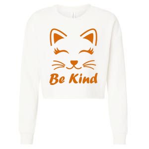 Be Kind Unity Day Orange Anti Bullying Kitten Cropped Pullover Crew