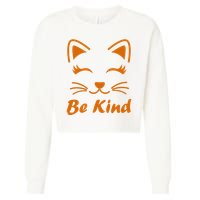 Be Kind Unity Day Orange Anti Bullying Kitten Cropped Pullover Crew