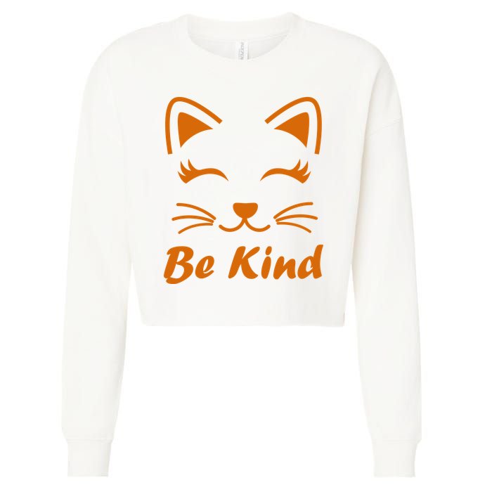 Be Kind Unity Day Orange Anti Bullying Kitten Cropped Pullover Crew