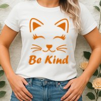 Be Kind Unity Day Orange Anti Bullying Kitten Womens T-Shirt