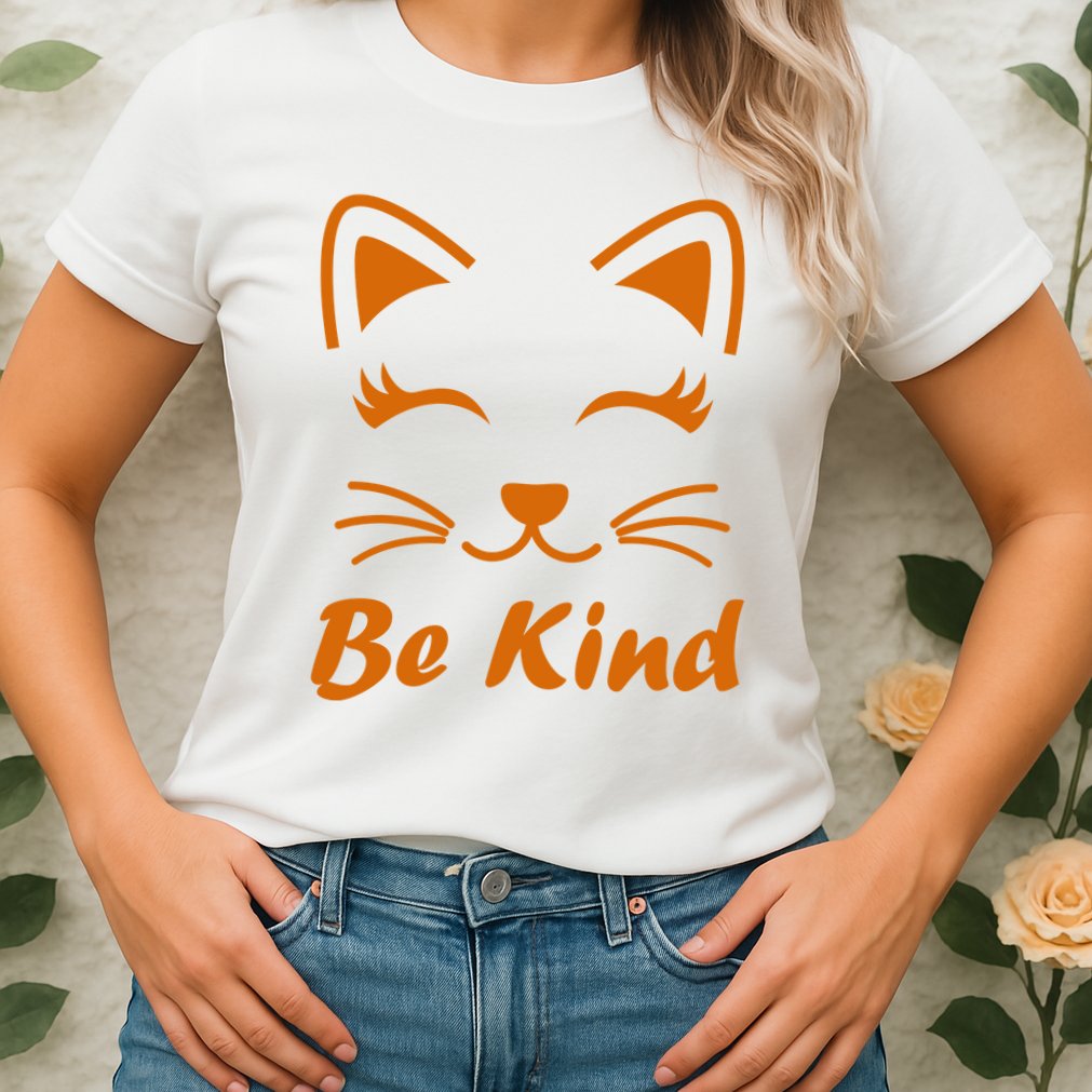 Be Kind Unity Day Orange Anti Bullying Kitten Womens T-Shirt