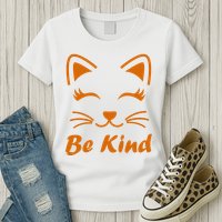 Be Kind Unity Day Orange Anti Bullying Kitten Womens T-Shirt