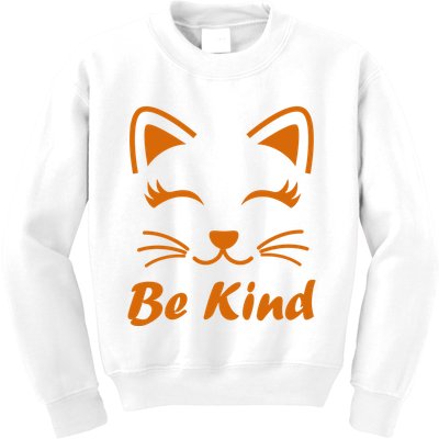 Be Kind Unity Day Orange Anti Bullying Kitten Kids Sweatshirt