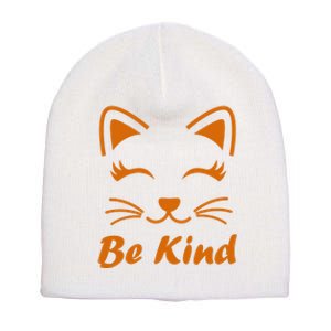 Be Kind Unity Day Orange Anti Bullying Kitten Short Acrylic Beanie