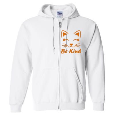 Be Kind Unity Day Orange Anti Bullying Kitten Full Zip Hoodie