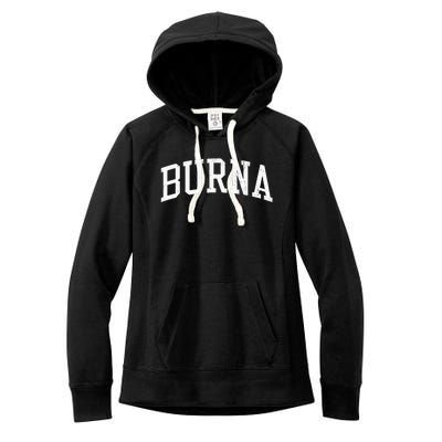 Burna KY Vintage Athletic Sports JS02  Women's Fleece Hoodie