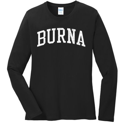 Burna KY Vintage Athletic Sports JS02  Ladies Long Sleeve Shirt