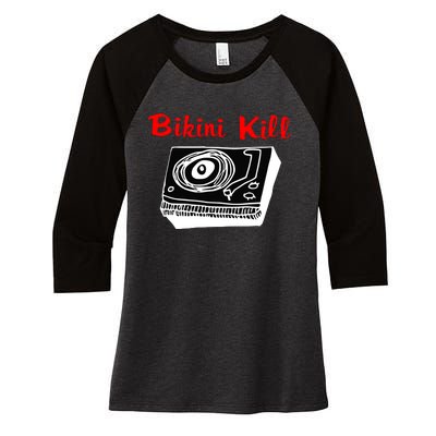 Bikini Kill Vintage Album Inspired Women's Tri-Blend 3/4-Sleeve Raglan Shirt