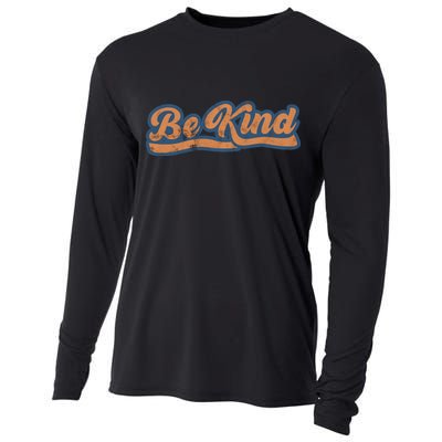 Be Kind Vintage Retro 80's Style Cooling Performance Long Sleeve Crew