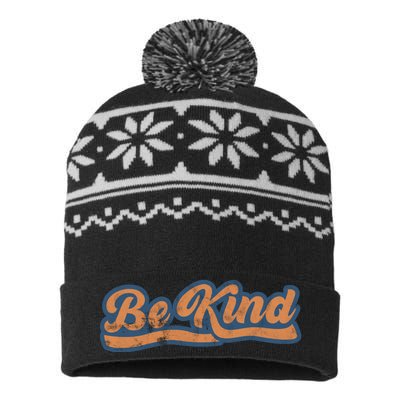 Be Kind Vintage Retro 80's Style USA-Made Snowflake Beanie