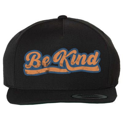 Be Kind Vintage Retro 80's Style Wool Snapback Cap