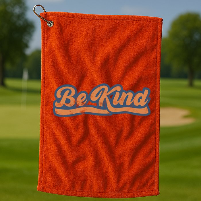 Be Kind Vintage Retro 80's Style Golf Towel