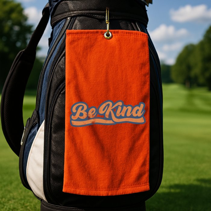 Be Kind Vintage Retro 80's Style Golf Towel