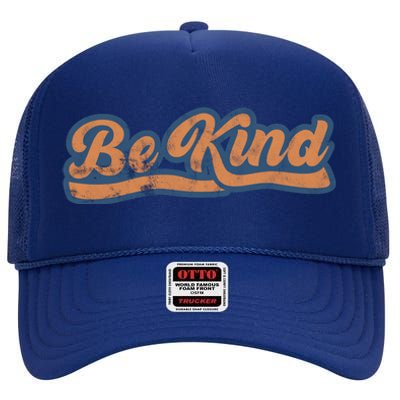 Be Kind Vintage Retro 80's Style High Crown Mesh Back Trucker Hat