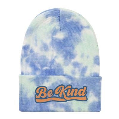 Be Kind Vintage Retro 80's Style Tie Dye 12in Knit Beanie