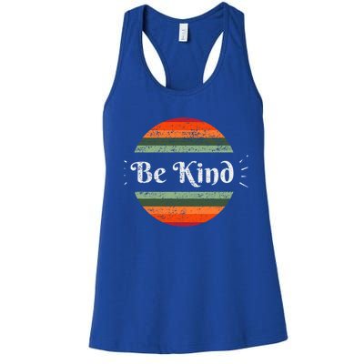 Be Kind Vintage Kindness Gift Women's Racerback Tank