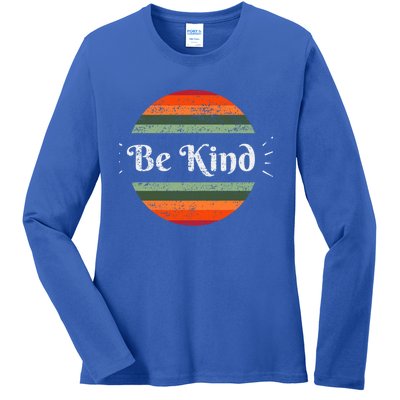 Be Kind Vintage Kindness Gift Ladies Long Sleeve Shirt