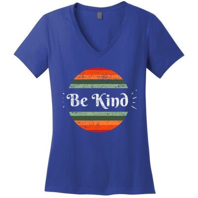 Be Kind Vintage Kindness Gift Women's V-Neck T-Shirt