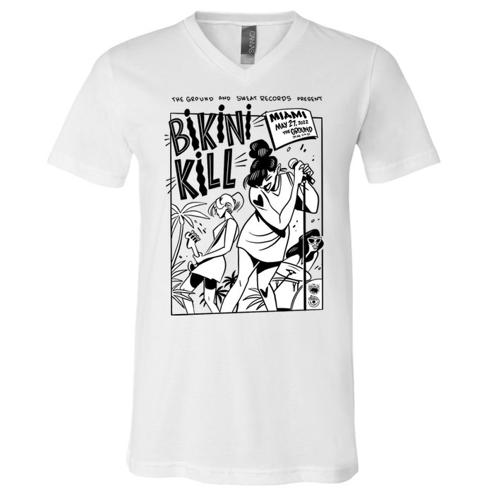 Bikini Kill Vintage Album Inspired V-Neck T-Shirt