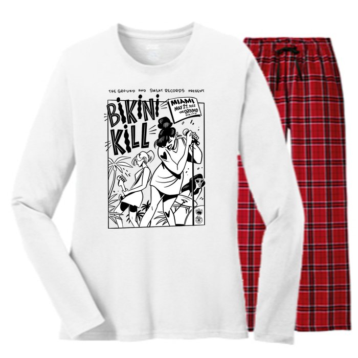 Bikini Kill Vintage Album Inspired Women's Long Sleeve Flannel Pajama Set 