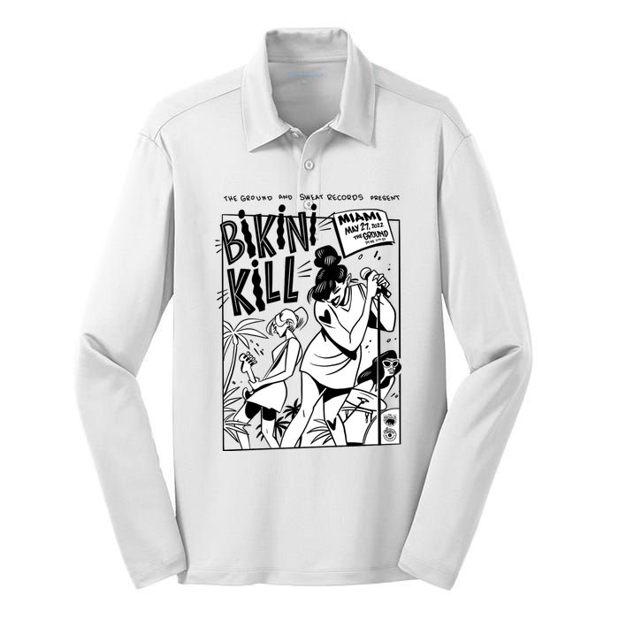 Bikini Kill Vintage Album Inspired Silk Touch Performance Long Sleeve Polo