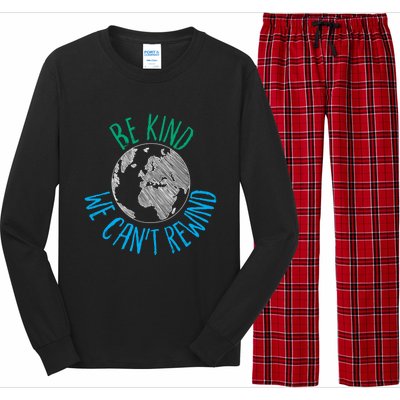 Be Kind We Can't Rewind Earth Day Inspirational Novelty Gift Long Sleeve Pajama Set