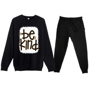 Be Kind We Wear Orange For Unity Day Orange Bleached Premium Crewneck Sweatsuit Set