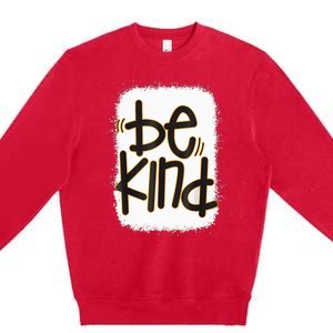 Be Kind We Wear Orange For Unity Day Orange Bleached Premium Crewneck Sweatshirt