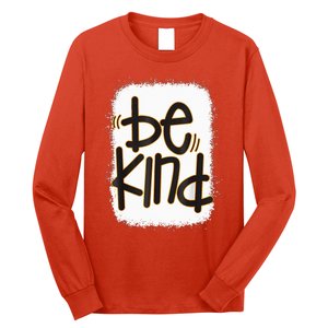 Be Kind We Wear Orange For Unity Day Orange Bleached Long Sleeve Shirt