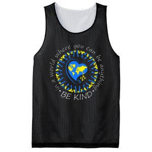 Be Kind World Down Syndrome Awareness Month Kindness T21 Day Mesh Reversible Basketball Jersey Tank