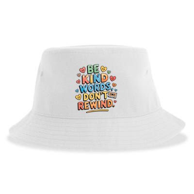 Be Kind Words DonT Rewind Funny Sustainable Bucket Hat