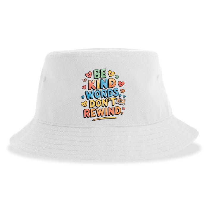 Be Kind Words DonT Rewind Funny Sustainable Bucket Hat