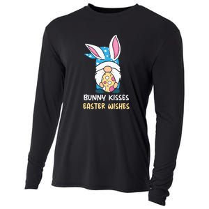 Bunny Kisses Waster Wishes Gnome Easter Day Gift Cooling Performance Long Sleeve Crew