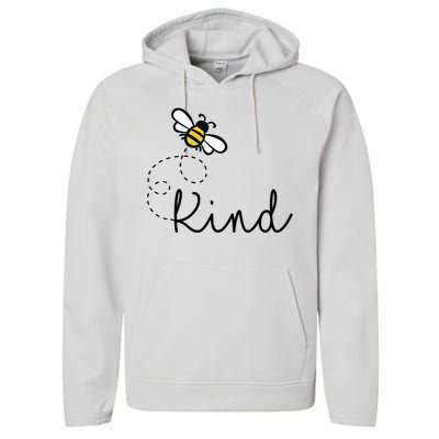 Be Kind Womens Shirt, Bumble Bee, Inspirational Teacher Love Performance Fleece Hoodie