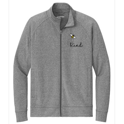 Be Kind Womens Shirt, Bumble Bee, Inspirational Teacher Love Stretch Full-Zip Cadet Jacket