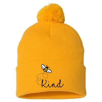 Be Kind Womens Shirt, Bumble Bee, Inspirational Teacher Love Pom Pom 12in Knit Beanie