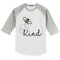 Be Kind Womens Shirt, Bumble Bee, Inspirational Teacher Love Kids Colorblock Raglan Jersey