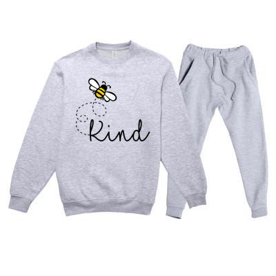 Be Kind Womens Shirt, Bumble Bee, Inspirational Teacher Love Premium Crewneck Sweatsuit Set