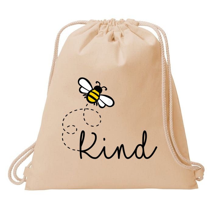 Be Kind Womens Shirt, Bumble Bee, Inspirational Teacher Love Drawstring Bag