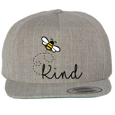 Be Kind Womens Shirt, Bumble Bee, Inspirational Teacher Love Wool Snapback Cap