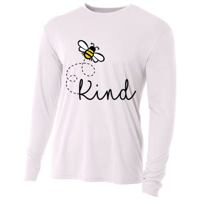 Be Kind Womens Shirt, Bumble Bee, Inspirational Teacher Love Cooling Performance Long Sleeve Crew