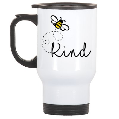 Be Kind Womens Shirt, Bumble Bee, Inspirational Teacher Love Stainless Steel Travel Mug