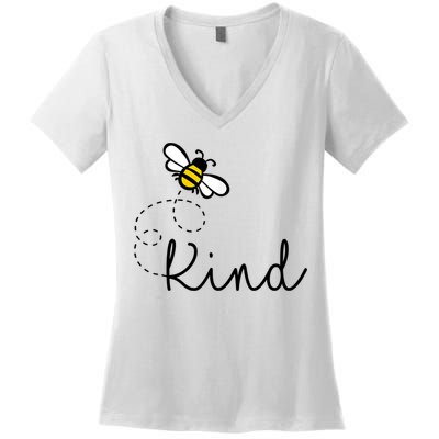 Be Kind Womens Shirt, Bumble Bee, Inspirational Teacher Love Women's V-Neck T-Shirt