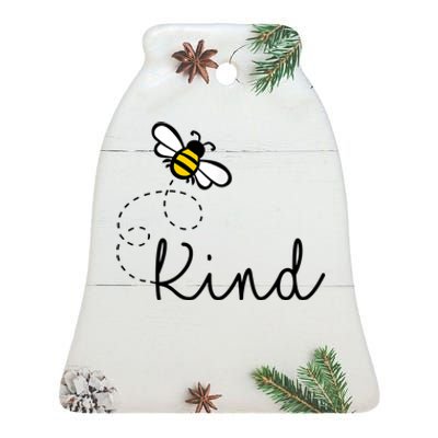 Be Kind Womens Shirt, Bumble Bee, Inspirational Teacher Love Ceramic Bell Ornament