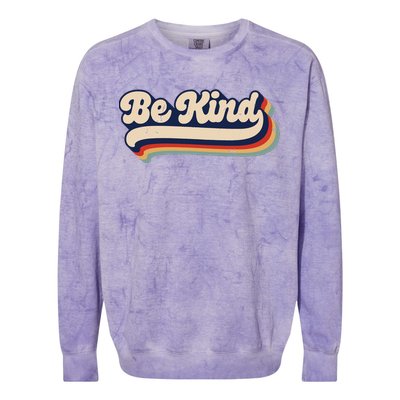 Be Kind Women Positive Inspirational Kindness Retro Vintage Colorblast Crewneck Sweatshirt