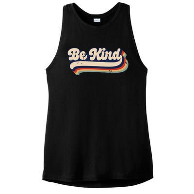 Be Kind Women Positive Inspirational Kindness Retro Vintage Ladies PosiCharge Tri-Blend Wicking Tank