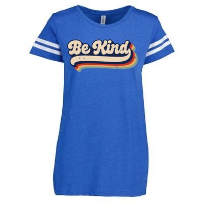 Be Kind Women Positive Inspirational Kindness Retro Vintage Enza Ladies Jersey Football T-Shirt