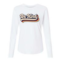 Be Kind Women Positive Inspirational Kindness Retro Vintage Womens Cotton Relaxed Long Sleeve T-Shirt